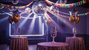 fun singing party setup