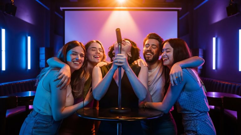 fun singing with friends