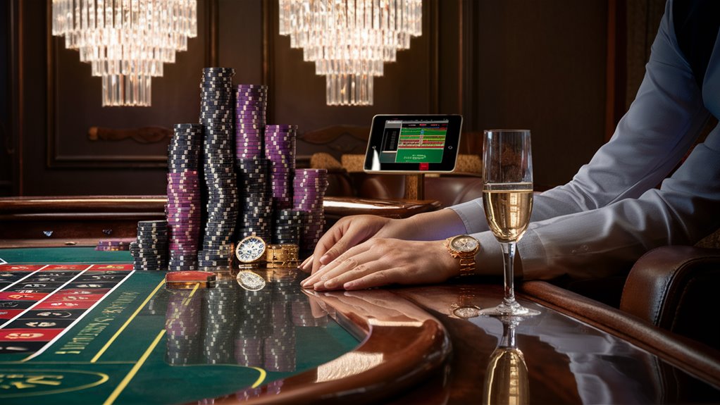 gambling at expensive tables
