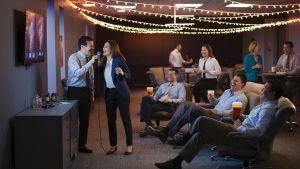organize office karaoke party